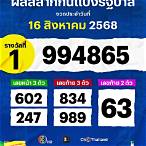 ฉลากกินแบ่งรัฐบาล1/4/65